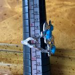 Sleeping Beauty Turquoise Butterfly Ring Size 9 Silver Photo 7