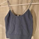 Art Class Light Blue Ribbed Crop Tank Top / Bra Photo 0