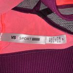 Victoria's Secret VSX  crisscross Sports bra, colorblock, salmon pink dark maroon Photo 3