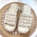 Vince Ivory Flax Pompei Braided Leather Resort Platform Sandals Size 8 Photo 1