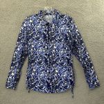 Ibkul 1/4 Zip Long Sleeve Top UPF 50+ Golf Stretch Cinched Sides Women's Small Blue Photo 0