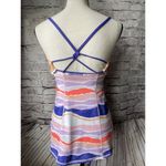Lululemon Dancing Warrior Tank Top Built in Bra Purple Orange Stripe 6 Photo 3