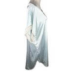 Vintage Val Mode Lingerie Nightgown Large Blue Lace V Photo 12