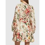 Zimmermann Lexi Floral Linen Wrap Mini Dress Size 1 / US 6 Photo 2