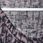 A.I.B. Brown Black Pattern Stretch Top Scoop Neck Long Sleeve Women’s Large Photo 2