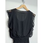Tbags Los Angeles Mini Dress Bohemian Gypsy Black Ruffle Detailed Size XS Photo 4