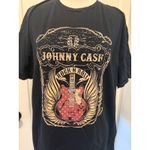 Gildan Johnny‎ Cash Rock and Roll Graphic T Shirt Black  Softstyle 2XL 2XG Photo 1