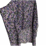 cha cha vente  Size M Women's Floral Sheer Cover Up Tunic Hi Lo Poncho Caftan Photo 1