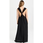 Good American Jumpsuit One Size Sexy Twist Romper Wide Leg Semi Sheer Black NWT Photo 2