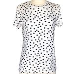L'Agence Ressi Black Polka Dot Short Sleeve Tee Women's Size Petite Small NWT Photo 1