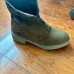 Cushionare Olive Green Zipper Booties Photo 3