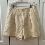 Banana Republic Lina Linen Pleated Shorts in Savannah Breeze Photo 1