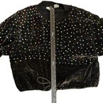 Speed limit MPH Burnout Velvet Sequins Vintage party jacket size Medium Black Photo 6
