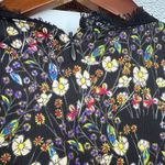 French Connection  Hallie Drape Floral Black Folk Boho Mini DressWomens size 4 Photo 6