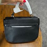 Michael Kors  Cassie Floral Applique Black Leather Large Satchel Crossbody Bag Photo 1