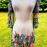 Zanzea Floral Embroidery Mesh Sheer Dress Photo 0
