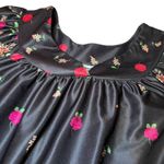 Anthony Richards Nightgown Womens 1X Black Red Floral MuuMuu House Gown Caftan Photo 2