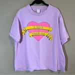 ✨ Vintage Single Stitch I Love Grandma Pink Lavender Shirt Size L Photo 0