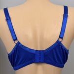 Comfort Choice Bra 36C Lace Wireless Cami Bra Blue Gold Lined Floral Overlay Size undefined Photo 3