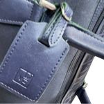 Diane Von Furstenberg DVF Monogram Rolling Duffel Bag Navy Logo Canvas Silver Hardware Travel Carryon Photo 9