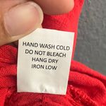 Sienna Sky Vibrant Red linen Blend bow detail Crop top Photo 5