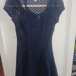 Speechless  Navy Crochet Lace Top Photo 5
