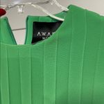 Awake A.W.A.K.E. MODE GREEN PLEATED MIDI DRESS FR 34/ US XS Photo 7