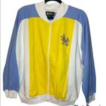 Disney  Fashions Goofy Sports Color Block Yellow Blue Zip Up Jacket Size Large Photo 0