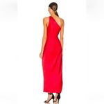The Sei Asymmetric Drape Gown in Scarlet Red Size 8 Silk One Shoulder Maxi Slit Photo 2