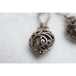 Source Unknown Vintage Bronze Filigree Golden Faberge Egg Dangle Fish Hook Earrings Photo 1