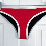 Hoaka Swimwear Hawaii Red Modern Bikini Bottom Photo 0