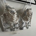 Windsor Brand new with tags , Glamorous Floral Sequin Cropped Bustier Photo 8