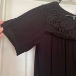 Loft Lace Black Short Sleeve Blouse Shirt Photo 1