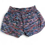 Lululemon Tracker Short V 4" Hinshu Alpine White Multi size 8 Running Walking Photo 2