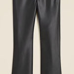 J.Crew Pants Womens Tall Mid-rise Bootcut Faux Leather Black Size 26T Photo 0
