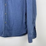 The North Face  | Women's Blue Twill Long Sleeve Button Up Shirt Medium Photo 1