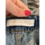 ZARA Art is Easy Cut Off Distressed Denim Shorts Blue Pink Size 4 Photo 4