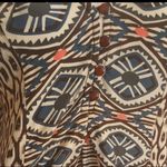 Tolani brown,white, blue & pink 100% silk tunic Photo 2