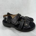 Finn Comfort Leather Sandals‎ Adjustable Straps Comfort Germany Black Sz 38 US 7 Photo 5