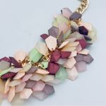 Isabella Pastel Multicolor Cluster Bib Necklace Purple Photo 6