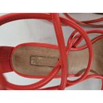 Topshop  Womens Nashville Noge Strappy Sandals Coral Size 7.5 Leather Insole Photo 5