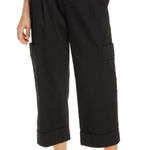 Vince . Crop Cotton Utility‎ Cuffed Cargo Pant Black 0 Photo 0