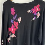 Daniel Rainn  Size XXL Lyna crew neck pullover sweater black with a floral print Photo 7
