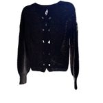 Pink Rose Olive Green Chunky Knit Cropped Sweater Cable Twisted Back Size S Cozy Photo 2