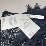 ASOS Petite Black Lace V Neck Long Sleeve Midi Sheath Dress Photo 7