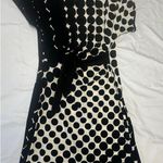 Donna Morgan Black white/cream polka dot tie side dress  Photo 0