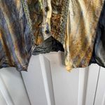 Jakelin Sport beaded lace accent multicolor blouse size small Yellow Photo 4