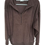 Aerie  Offline Half Zip Sweatshirt Jacket Size M Brown Beach‎ Summer Jacket Photo 0