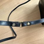 Brahmin  Vintage Luxury Designer Leather Small Crossbody Handbag Black 9"x6"x2.5" Photo 6