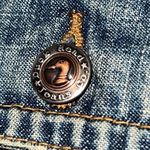 Duck head  JEANS CO sz 5 juniors denim skirt frayed edges pockets removable belt Photo 4